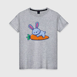 Футболка хлопковая женская Морковный сон, цвет: меланж