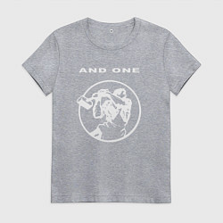 Футболка хлопковая женская And One synthpop band, цвет: меланж