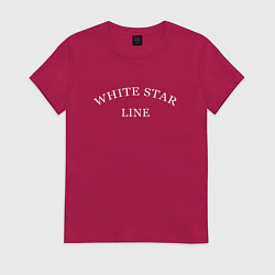 Женская футболка White star line - копия дизайна экипажа на титаник
