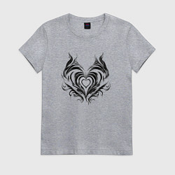 Женская футболка Сердце с узорами
