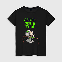 Женская футболка Spider skibidi tualet