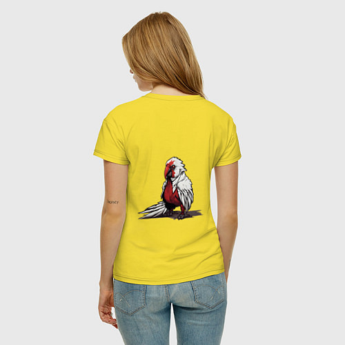 Женская футболка Красный попугай / Желтый – фото 4