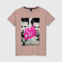 Женская футболка Fight club - pink title