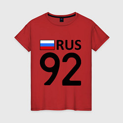 Футболка хлопковая женская RUS 92, цвет: красный