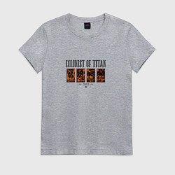 Футболка хлопковая женская Colonist of Titan, цвет: меланж