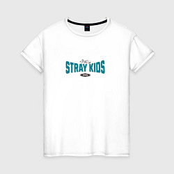 Футболка хлопковая женская Stray Kids legendary, цвет: белый