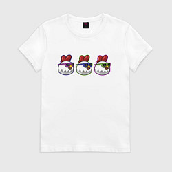 Футболка хлопковая женская Чикен Ган - цыплята, цвет: белый