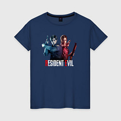 Футболка хлопковая женская Resident Evil game color, цвет: тёмно-синий