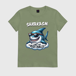 Футболка хлопковая женская Шарказм, цвет: авокадо