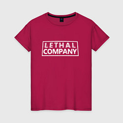 Футболка хлопковая женская Lethal Company: Logo, цвет: маджента