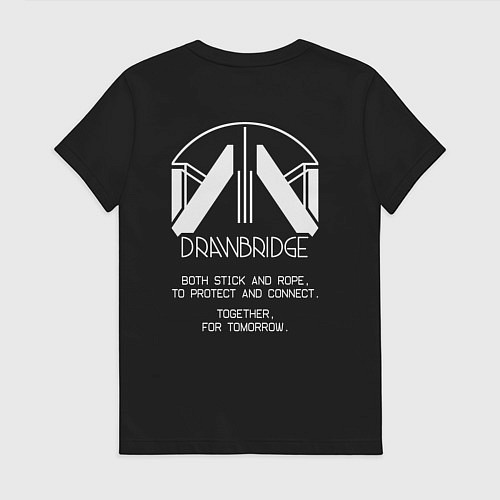 Женская футболка Drawbridge death stranding 2 / Черный – фото 2