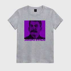 Футболка хлопковая женская Joseph Stalin, цвет: меланж