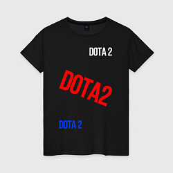 Футболка хлопковая женская Dota 2 любитель, цвет: черный