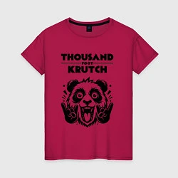 Футболка хлопковая женская Thousand Foot Krutch - rock panda, цвет: маджента