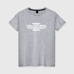 Футболка хлопковая женская Helldivers 2: Logo, цвет: меланж