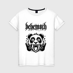 Футболка хлопковая женская Behemoth - rock panda, цвет: белый