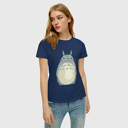 Футболка хлопковая женская Neighbor Totoro, цвет: тёмно-синий — фото 2