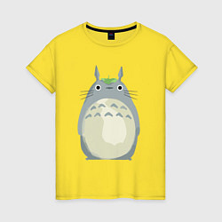 Футболка хлопковая женская Neighbor Totoro, цвет: желтый