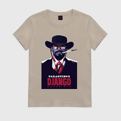 Футболка хлопковая женская Django - Jamie Foxx, цвет: миндальный