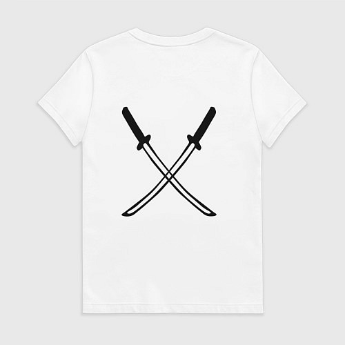 Женская футболка Samurai evil face / Белый – фото 2