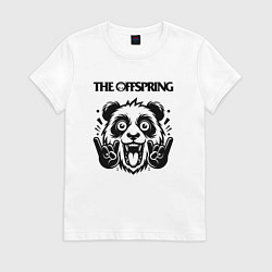 Футболка хлопковая женская The Offspring - rock panda, цвет: белый