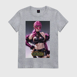 Футболка хлопковая женская Akali Kda League Of Legends, цвет: меланж