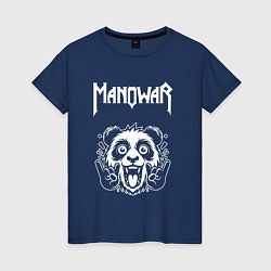 Женская футболка Manowar rock panda