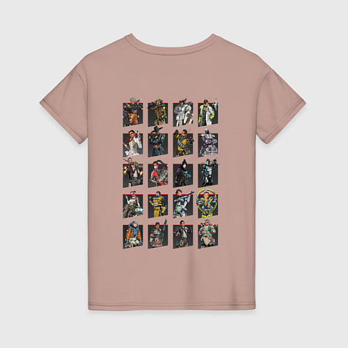 Женская футболка Апекс легенд - все герои / Пыльно-розовый – фото 2