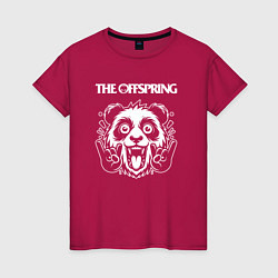 Футболка хлопковая женская The Offspring rock panda, цвет: маджента
