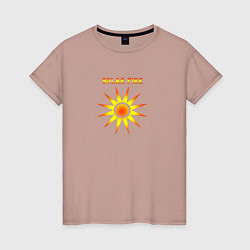 Футболка хлопковая женская Solar Fire, цвет: пыльно-розовый