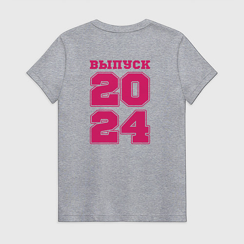 Женская футболка 2024 года выпускник / Меланж – фото 2