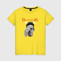 Футболка хлопковая женская Depeche Mode - Fletch memento mori, цвет: желтый