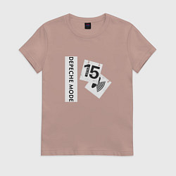 Футболка хлопковая женская Depeche Mode - Little fifteen, цвет: пыльно-розовый