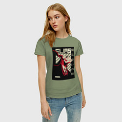 Футболка хлопковая женская Невеста чародея Элиас, цвет: авокадо — фото 2