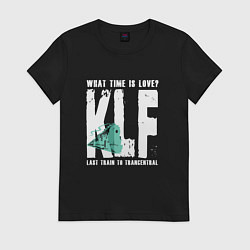 Футболка хлопковая женская Klf - What time is love, цвет: черный