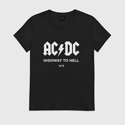 Футболка хлопковая женская AC DC - Highway to hell 1979, цвет: черный