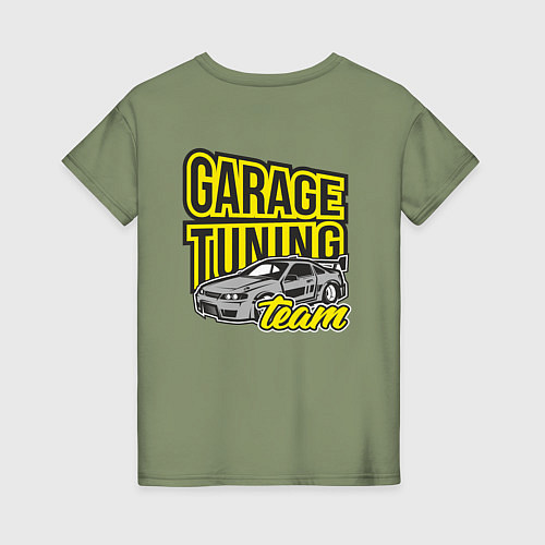 Женская футболка Garage tuning team / Авокадо – фото 2