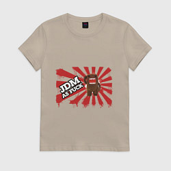Футболка хлопковая женская DOMO-JDM, цвет: миндальный