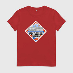 Футболка хлопковая женская Prague, цвет: красный