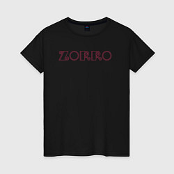 Футболка хлопковая женская Zorro, цвет: черный
