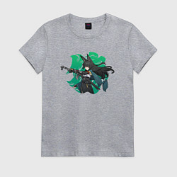 Футболка хлопковая женская Zenless Zone Zero Hoshimi Miyabi, цвет: меланж