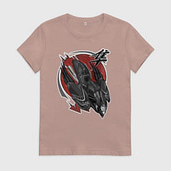 Футболка хлопковая женская Suzuki hayabusa, цвет: пыльно-розовый