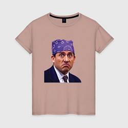 Футболка хлопковая женская Prison mike Michael Scott офис, цвет: пыльно-розовый