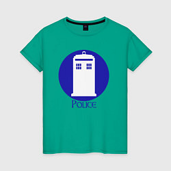 Женская футболка Tardis police