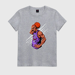 Футболка хлопковая женская Vince Carter dunker, цвет: меланж