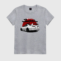 Футболка хлопковая женская Автомобиль Toyota Supra, цвет: меланж