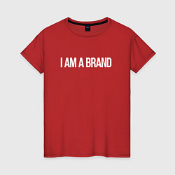 Футболка хлопковая женская I am a brand, цвет: красный