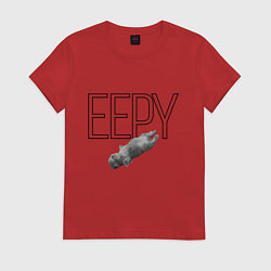 Футболка хлопковая женская Eepy, цвет: красный