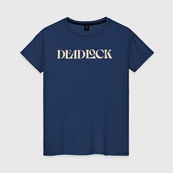 Футболка хлопковая женская Deadlock logotype, цвет: тёмно-синий