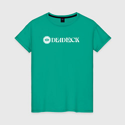 Женская футболка Deadlock white logo